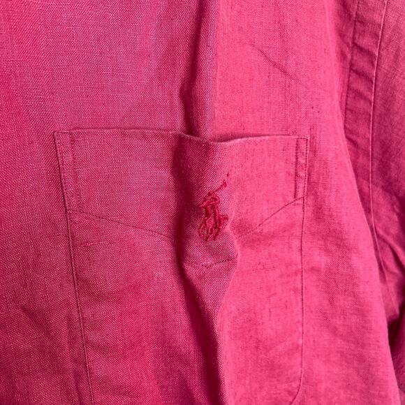 Ralph Lauren Marlowe Button Down 100% Linen size XL - Picture 4 of 4